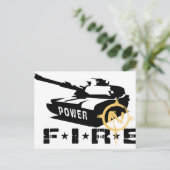 Feuerwehrkanone Power Postkarte (Stehend Vorderseite)