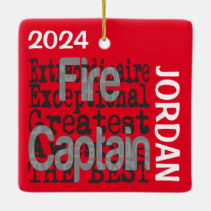 Feuerwehrkapitän Extraordinaire CUSTOM Keramikornament