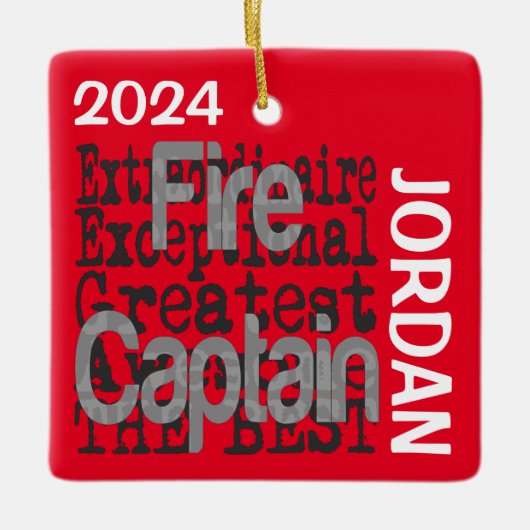 Feuerwehrkapitän Extraordinaire CUSTOM Keramikornament (Vorderseite)
