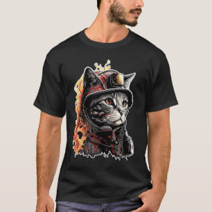 Feuerwehrkatze Feuerwehr Katzen Feuerwehr T-Shirt