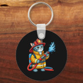 Feuerwehrkatze Feuerwehrkatze Tierkatze Schlüsselanhänger (Vorderseite)