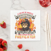 Feuerwehrkatze Serviette (Beispiel)