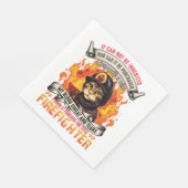 Feuerwehrkatze Serviette (Ecke)