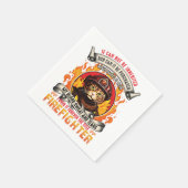 Feuerwehrkatze Serviette (Ecke)
