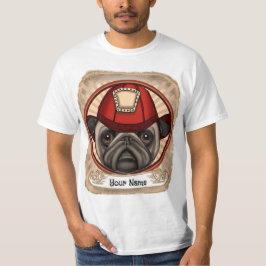 Feuerwehrkleid-Mops T-Shirt
