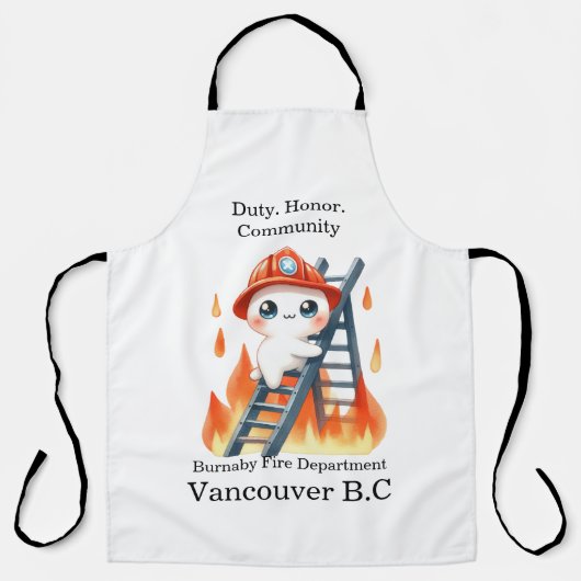 Feuerwehrkletterleiter bei Sonnenuntergang Schürze (Vorderseite)