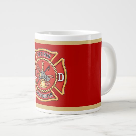 Feuerwehrkreuz Jumbo-Tasse (Vorderseite Rechts)