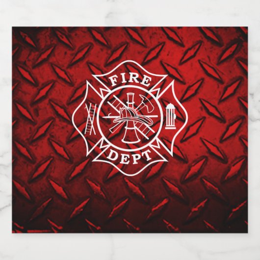 Feuerwehrkreuz Maltas Bierflaschenetikett (Einzelnes Label)