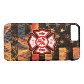 Feuerwehrkreuz und Flammen Case-Mate iPhone Hülle (Rückseite (Horizontal))