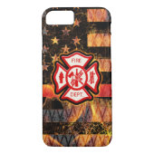Feuerwehrkreuz und Flammen Case-Mate iPhone Hülle (Rückseite)