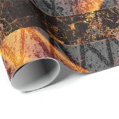 Feuerwehrkreuz und Flammen Geschenkpapier (Rolleneckpunkt)