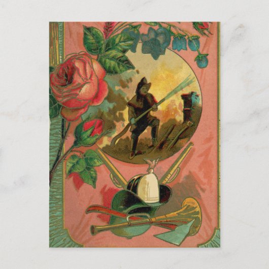 Feuerwehrkunst 2 des Feuerwerks der 1880er Jahre Postkarte (Vorderseite)