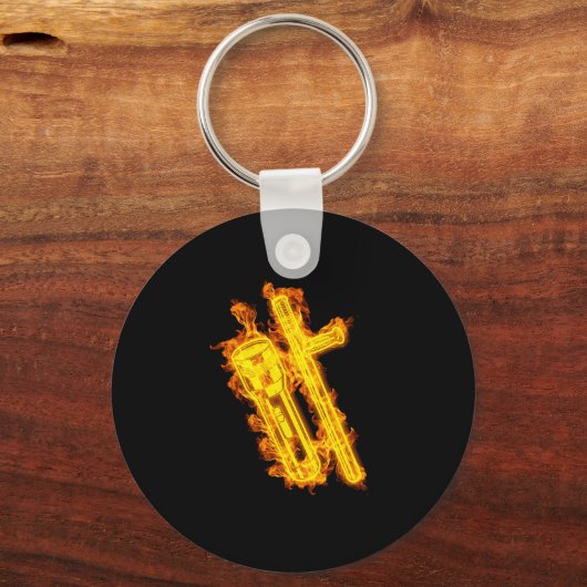 Feuerwehrlampe und Baton Schlüsselanhänger (Vorderseite)