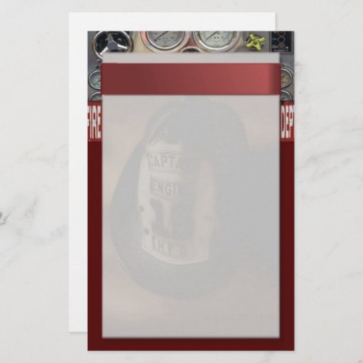 Feuerwehrlehre Briefpapier (Vorne/Hinten)