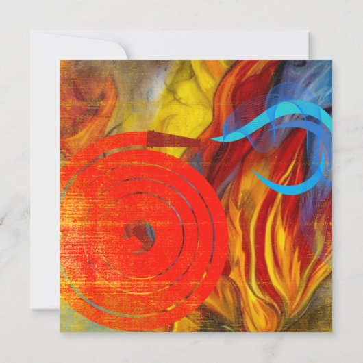 Feuerwehrlehre Feiertagskarte (Vorderseite)