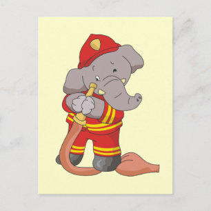 Feuerwehrlephant-Tshirts und Geschenke Postkarte