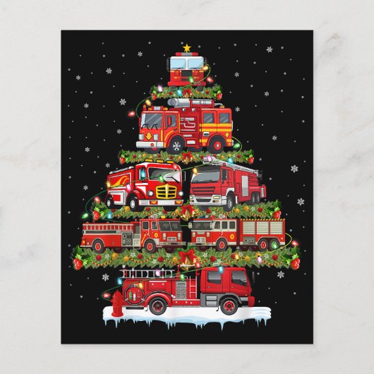 Feuerwehrleuchten Feuerwehrauto Weihnachten (Rückseite)