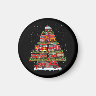 Feuerwehrleuchten Feuerwehrauto Weihnachten Magnet