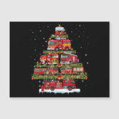 Feuerwehrleuchten Feuerwehrauto Weihnachten Magnetkarte (Vorderseite)