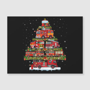 Feuerwehrleuchten Feuerwehrauto Weihnachten Magnetkarte