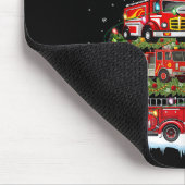 Feuerwehrleuchten Feuerwehrauto Weihnachten Mousepad (Ecke)