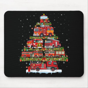 Feuerwehrleuchten Feuerwehrauto Weihnachten Mousepad