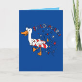 Feuerwehrleute 4. Juli Duck Funny Greeting Card Karte (Vorderseite)