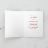 Feuerwehrleute Beileid Emblem auf Red Bokeh Karte (Innenseite)