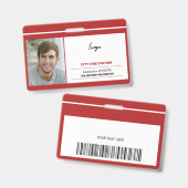 Feuerwehrleute, die sich freiwillig an einer Feuer Ausweis (Vorder- & Rückseite)