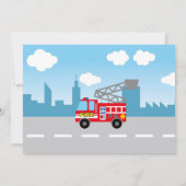 Feuerwehrleute Einladungen zum Geburtstag - Twins  (Rückseite)