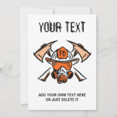 Feuerwehrleute. Feuerwehr Geschenkidee Einladung (Vorderseite)