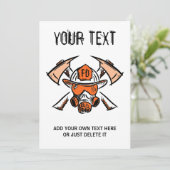 Feuerwehrleute. Feuerwehr Geschenkidee Einladung (Stehend Vorderseite)