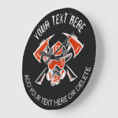 Feuerwehrleute. Feuerwehr Geschenkvorlage Große Wanduhr (Winkel)