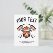 Feuerwehrleute. Feuerwehr Vorlage. Feiertagspostkarte (Stehend Vorderseite)