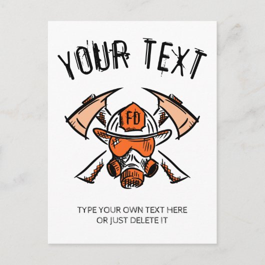 Feuerwehrleute. Feuerwehr Vorlage. Feiertagspostkarte (Vorderseite)