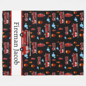 Feuerwehrleute Feuerwehrfahrzeuge Fleecedecke (Vorderseite (Horizontal))