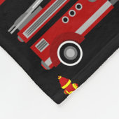 Feuerwehrleute Feuerwehrfahrzeuge Fleecedecke (Ecke)