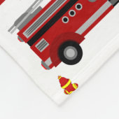 Feuerwehrleute Feuerwehrfahrzeuge Fleecedecke (Ecke)