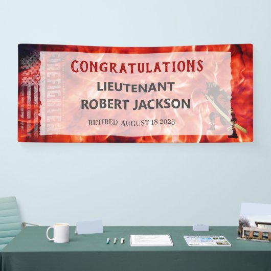 Feuerwehrleute Flaggenruhestandsbanner Banner (Messe)