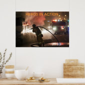 Feuerwehrleute: Helden in Aktion Poster (Küche)