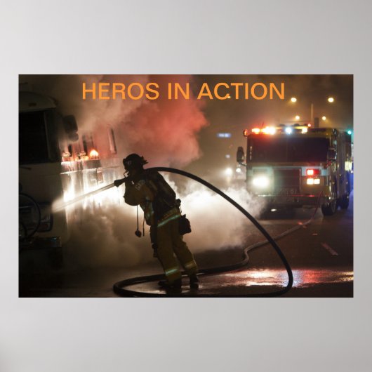 Feuerwehrleute: Helden in Aktion Poster (Vorne)