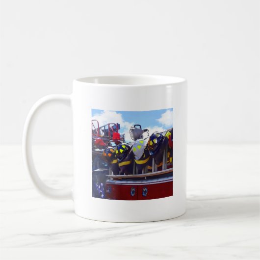 Feuerwehrleute - Helm für Feuerwehrfahrzeuge Kaffeetasse (Links)