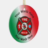 Feuerwehrleute Keramik Ornament (Rechts)