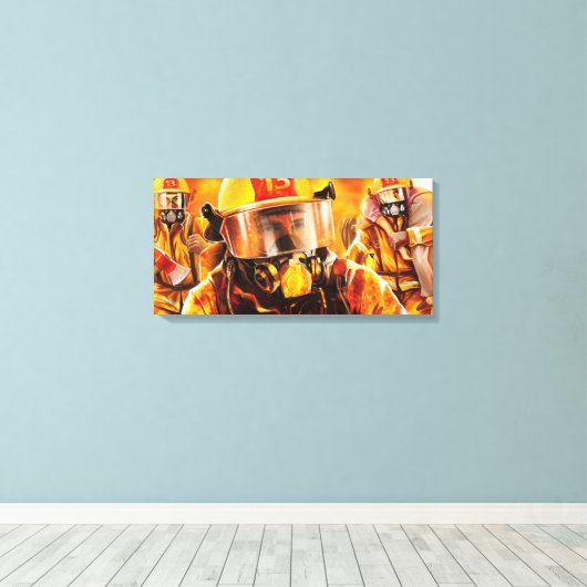 Feuerwehrleute Leinwanddruck (Insitu (Holzboden))