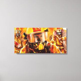 Feuerwehrleute Leinwanddruck