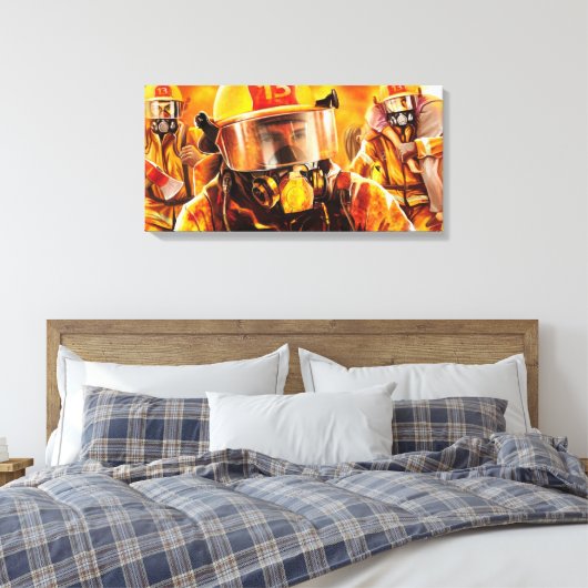 Feuerwehrleute Leinwanddruck (Insitu (Schlafzimmer))
