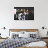 Feuerwehrleute löschen ein Feuer in einer Ausbildu Leinwanddruck (Insitu (Schlafzimmer))