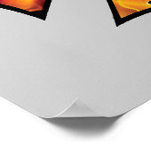 Feuerwehrleute mit maltesischem Kreuz Poster (Ecke)