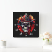 Feuerwehrleute Nass an der Roten Stube Quadratische Wanduhr (Zuhause)