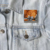 Feuerwehrleute neutralisieren ein Feuer Button (Beispiel)